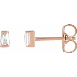 Lab grown 0.25ct diamond channel set earrings $350