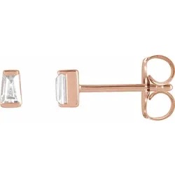 Lab grown 0.25ct diamond channel set earrings $350