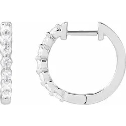 Lab grown 0.25ct diamond hoop earrings $600