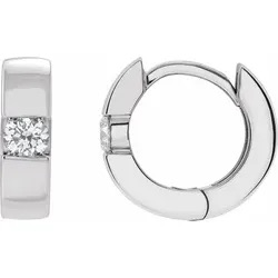 Lab grown 0.25ct diamond single stone huggie earrings $700