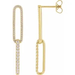 Lab grown 0.50ct diamond double paperclip earrings $900