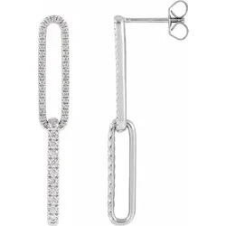 Lab grown 0.50ct diamond paperclip earrings $900