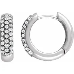 Lab grown 0.50ct diamond pave hoop earrings $1,000