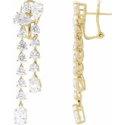 Lab grown 9.50ct mixed cut diamond dangle earrings $5,700