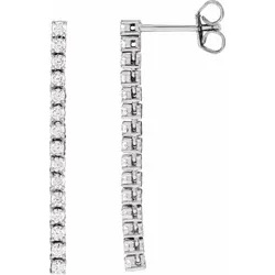 Lab grown diamond prong set 0.75ct drop earrings $1,000